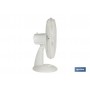 Ventilador de Mesa Blanco Cofan Modelo Solano de 3 velocidades