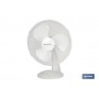 Ventilador de Mesa Blanco Cofan Modelo Solano de 3 velocidades
