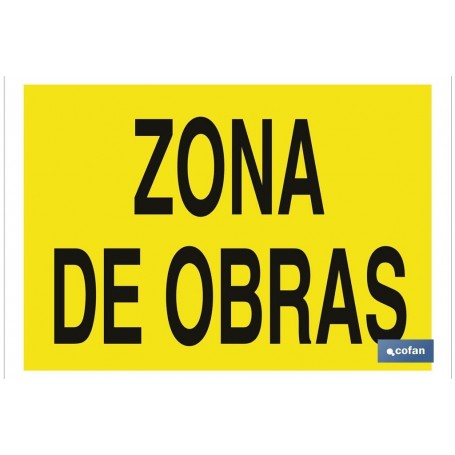 ▷ Cartel Zona de obras | Ferreidea
