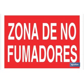 ▷ Cartel Zona de no fumadores | Ferreidea