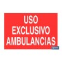 ▷ Cartel Uso exclusivo ambulancias | Ferreidea