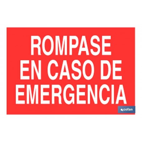 ▷ Cartel Rompase caso emergencia | Ferreidea