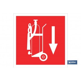 ▷ Cartel Carro Extintor abajo | Ferreidea
