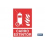 ▷ Señal Carro extintor Imagen y Texto | Ferreidea