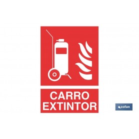 ▷ Señal Carro extintor Imagen y Texto | Ferreidea