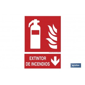 ▷ Cartel Extintor de incendios Abajo | Ferreidea