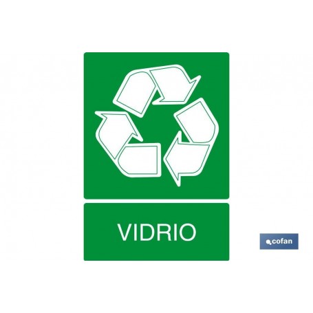 ▷ Cartel Reciclaje vidrio | Ferreidea