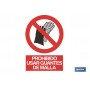 ▷ Cartel Prohibido guantes de malla | Ferreidea