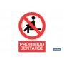 ▷ Cartel Prohibido sentarse | Ferreidea