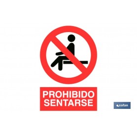 ▷ Cartel Prohibido sentarse | Ferreidea