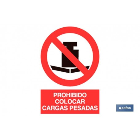 ▷ Cartel Prohibido cargas pesadas | Ferreidea