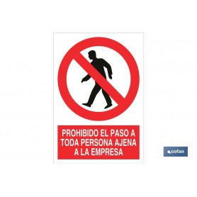 ▷ Señal Prohibido el paso a toda persona ajena a la empresa | Ferreidea
