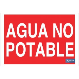 ▷ Cartel Agua no potable Color Rojo | Ferreidea