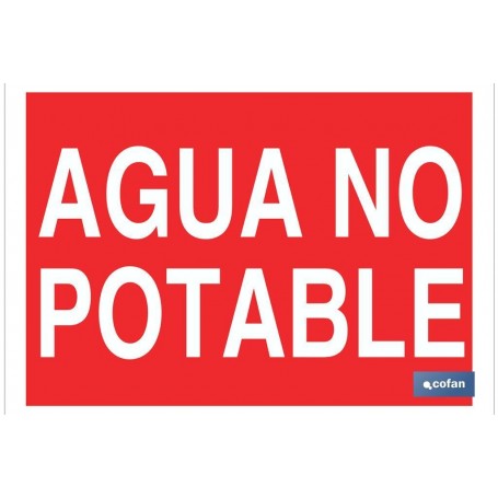 ▷ Cartel Agua no potable Color Rojo | Ferreidea