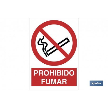 ▷ Cartel Prohibido fumar con Texto | Ferreidea