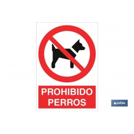 ▷ Cartel Prohibido perros Con Imagen y Texto | Ferreidea