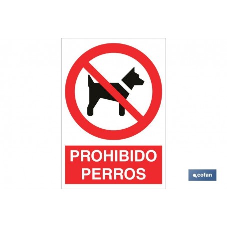 ▷ Cartel Prohibido perros Con Imagen y Texto | Ferreidea
