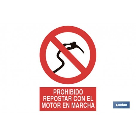 ▷ Cartel Prohibido repostar en marcha | Ferreidea