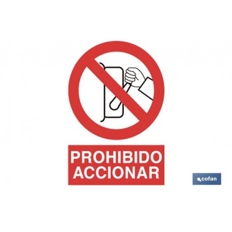 ▷ Señal Prohibido accionar | Ferreidea