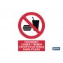 ▷ Cartel Prohibido comer y beber Imagen y Texto | Ferreidea