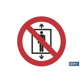 ▷ Cartel Prohibido personas montacargas | Ferreidea