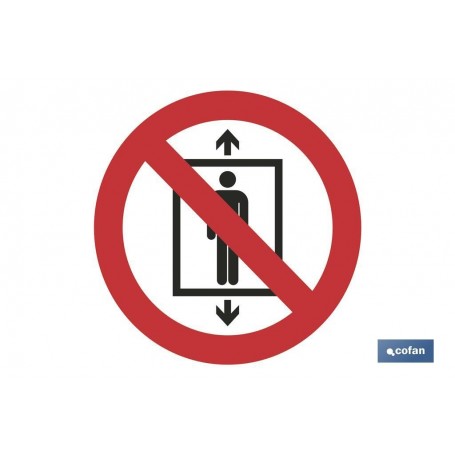 ▷ Cartel Prohibido personas montacargas | Ferreidea