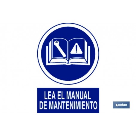 ▷ Cartel Usar Manual Mantenimiento | Ferreidea