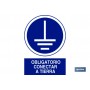 ▷ Cartel Obligatorio conectar tierra | Ferreidea