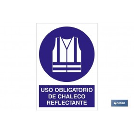 ▷ Señal Uso obligatorio de chaleco reflectante | Ferreidea