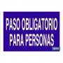 ▷ Cartel Paso obligatorio para personas | Ferreidea
