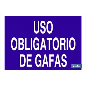 ▷ Cartel Uso obligatorio de gafas | Ferreidea