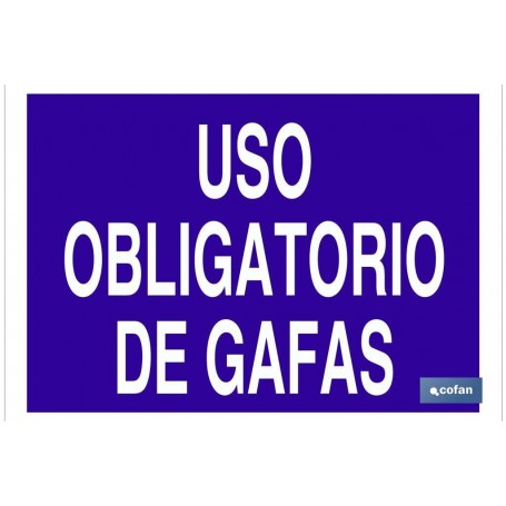 ▷ Cartel Uso obligatorio de gafas | Ferreidea