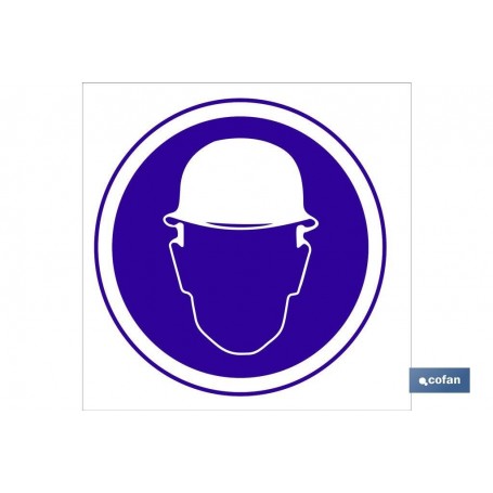 ▷ Cartel Obligatorio uso de casco. | Ferreidea