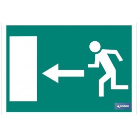 ▷ Cartel Salida emergencia puerta izquierda Luminiscente | Ferreidea