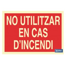 ▷ Cartel No utilitzar en cas d'incendi | Ferreidea