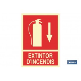 ▷ Cartel Extintor D'incendis Abajo | Ferreidea