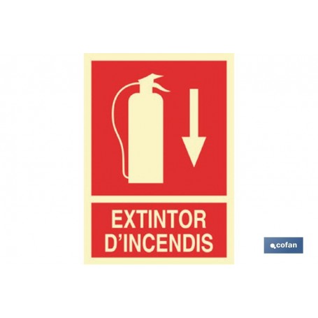 ▷ Cartel Extintor D'incendis Abajo | Ferreidea