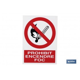 ▷ Cartel Prohibit encendre foc | Ferreidea