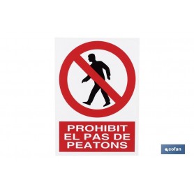 ▷ Cartel Prohibit pas a peatons | Ferreidea