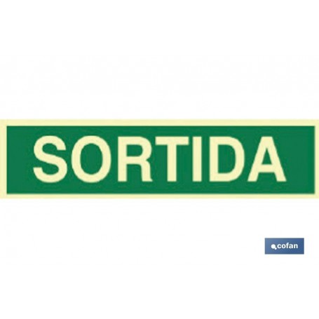 ▷ Cartel Sortida Texto Luminiscente | Ferreidea