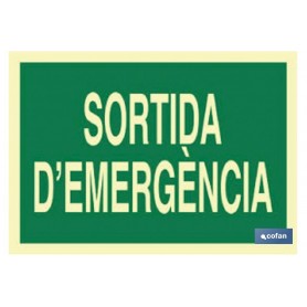 ▷ Cartel Sortida D'emergència Texto | Ferreidea