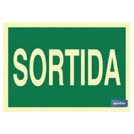 ▷ Cartel Sortida Luminiscente Verde | Ferreidea