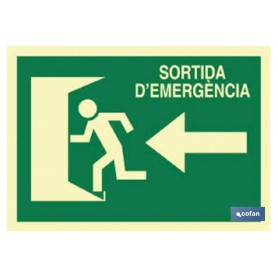 ▷ Cartel Sortida D'emergència Catalan | Ferreidea