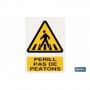 ▷ Cartel Perill pas peatons | Ferreidea