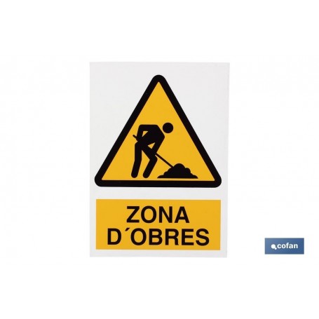 ▷ Cartel Zona d'obres | Ferreidea