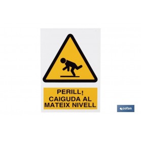 ▷ Cartel Perill Caiguda Mateix Nivell | Ferreidea