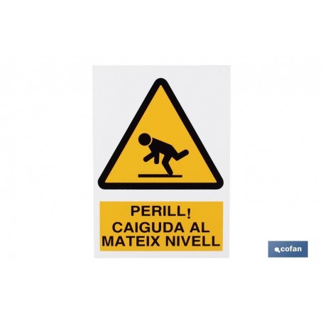 ▷ Cartel Perill Caiguda Mateix Nivell | Ferreidea