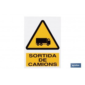 ▷ Cartel Perill Sortida Camions | Ferreidea