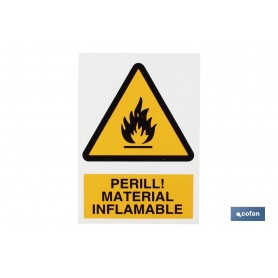 ▷ Cartel Perill material inflamable | Ferreidea