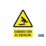 ▷ Cartel Cuidado Escalón | Ferreidea